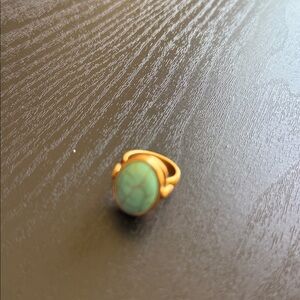Silpada Brass and Turquoise Ring From the KR Collection Size 6